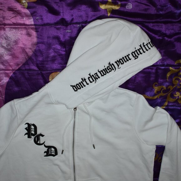 pcd Pussycat Dolls hoodie Don't Cha Wish Your White hoodie jacket Size XXL 2XL - Picture 10 of 14
